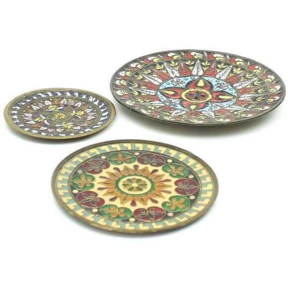 Metal Mandala Round Wall Art Home Decor Set of 3 - Picture 2 of 6